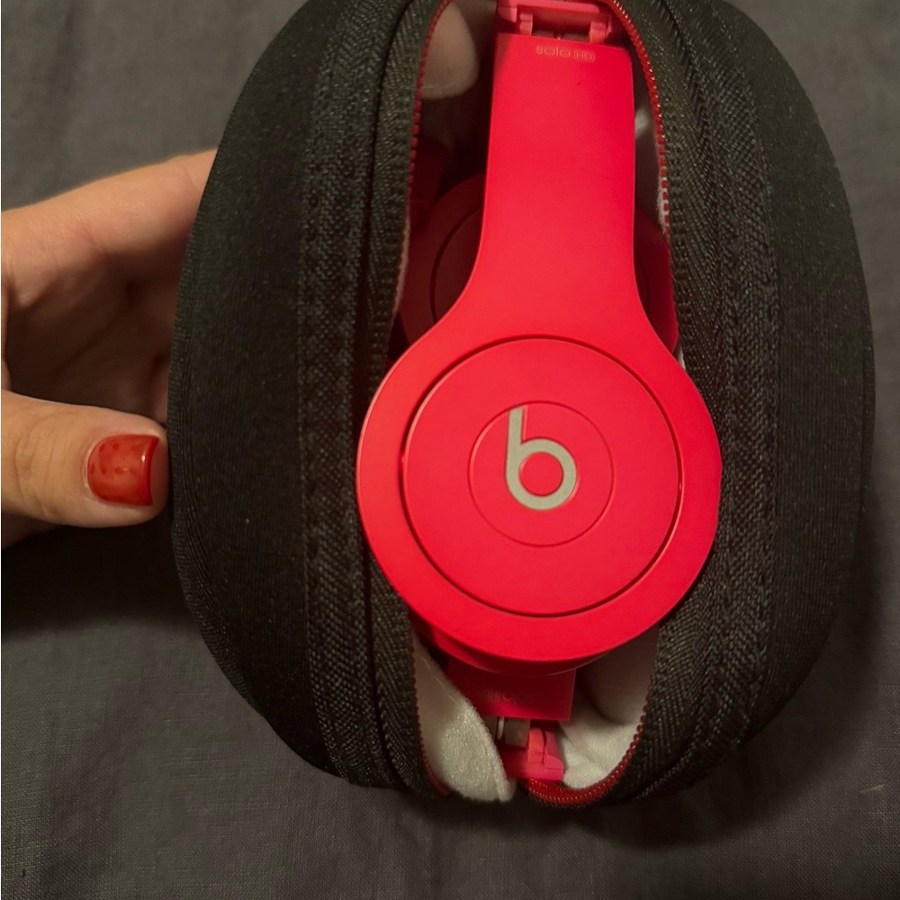 Beats by Dre Over-Ear Headphones in Bright Red